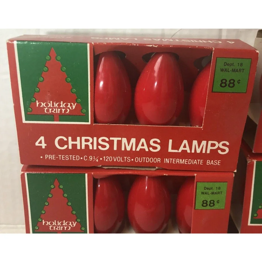 Vintage Outdoor C9 1/4 Replacement Christmas Bulbs  16 Bulbs Holiday Trim